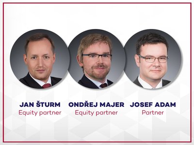 Ondřej Majer and Jan Šturm named equity partners and Josef Adam a new partner of HAVEL & PARTNERS