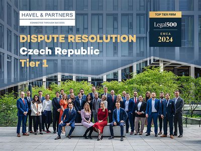 HAVEL & PARTNERS' Dispute Resolution team receives top ranking from The Legal 500